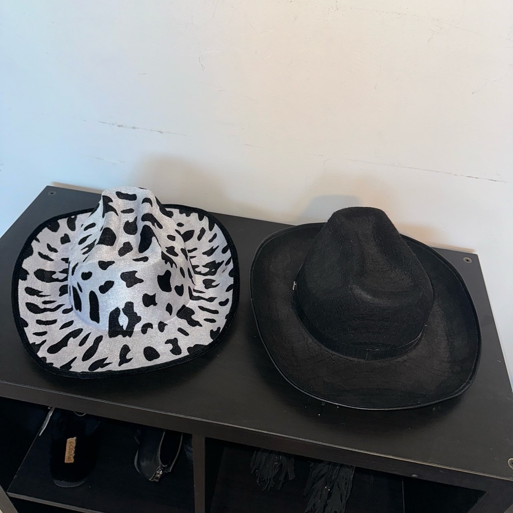 Black Woman’s Cowboy hat AND Woman’s Cowhide Cowboy hat